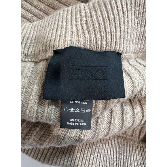 ONA Luna Sweater Pants in Tan - Picture 6 of 7